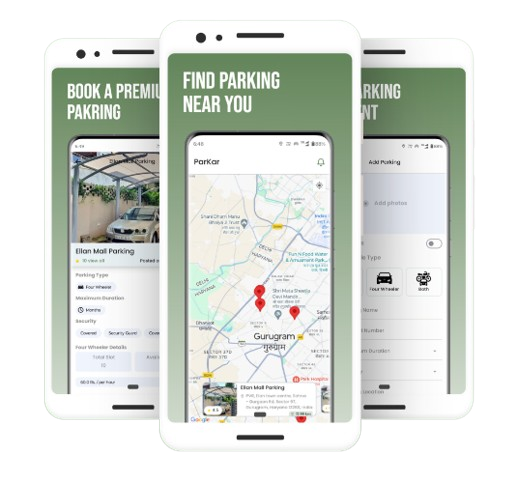 Book parking spot in India using ParkarSpot app